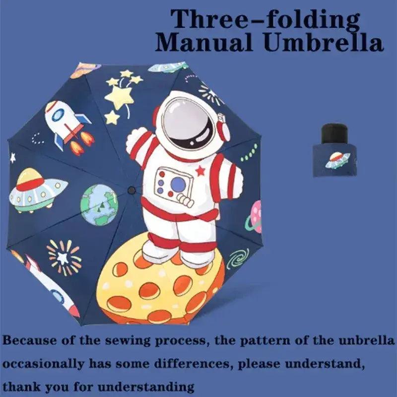 Kids Umbrella Astronaut Dinosaur UV Resistant Foldable - ToylandEU™