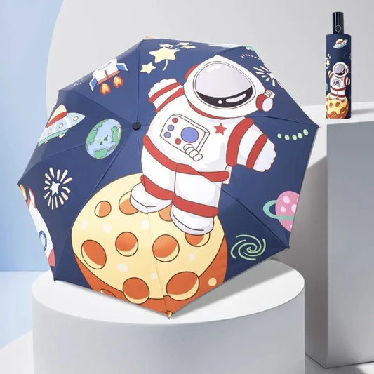 Kids Umbrella Astronaut Dinosaur UV Resistant Windproof Foldable - ToylandEU