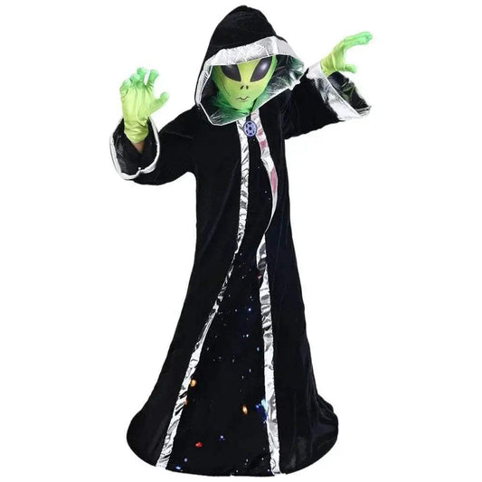 Kids Unisex ET Alien Costume with Cloak & Headgear for Halloween Fun - ToylandEU