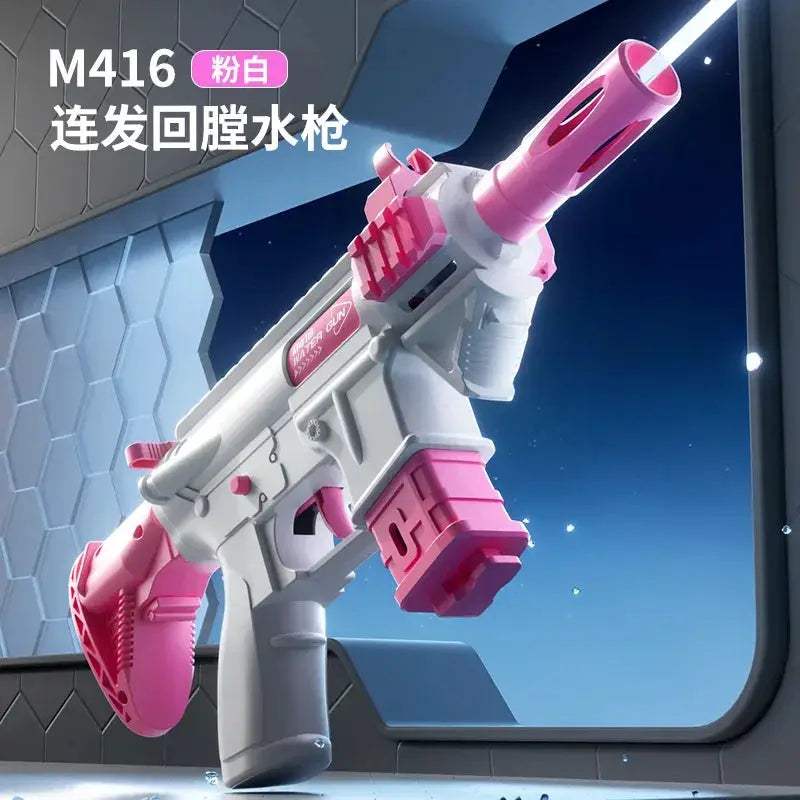 Kids Water Gun M416 Backpressure Toy For Summer Fun - ToylandEU
