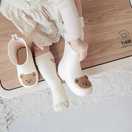 Kids Waterproof Non Slip Rain Boots With Cartoon Animals - ToylandEU