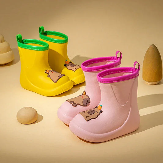 Kids Waterproof Rain Boots Capybara Design Slip On - ToylandEU