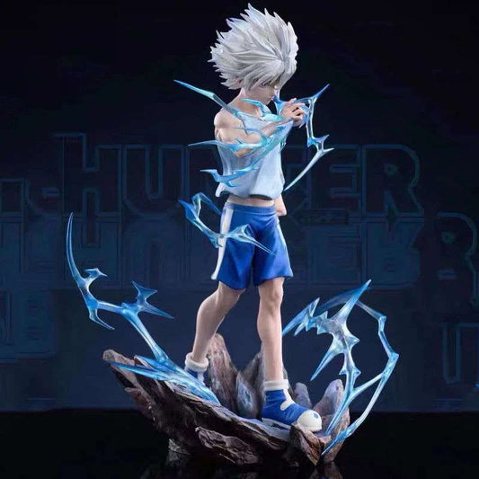 Killua Zoldyck Anime Figure, Lightning Thunder Godspeed Hunter X Hunter HxH Manga Action Figure PVC 23 cm