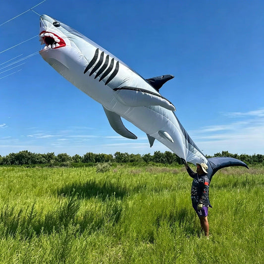 Kite | 6m Shark Design Durable Polyester | Toylandeu™