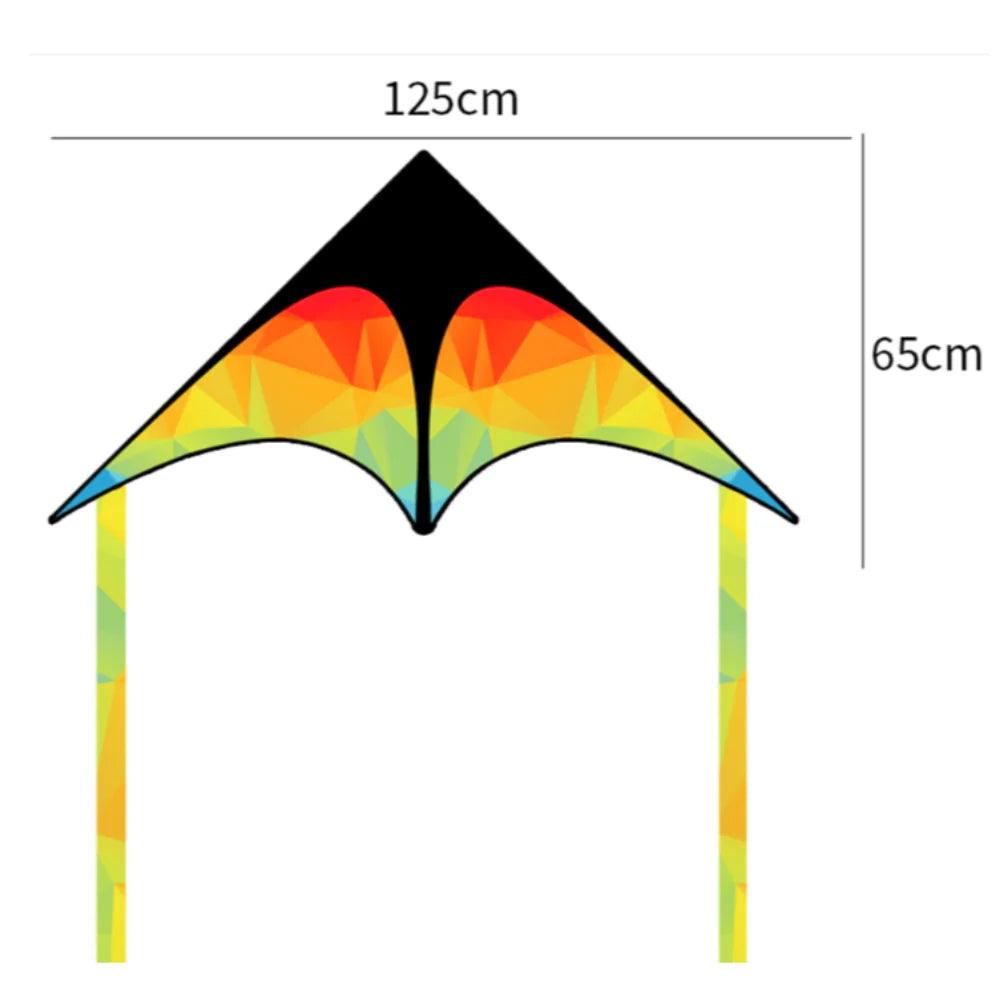 Kite Delta Double Tailed Colorful 50m Line Toylandeu™