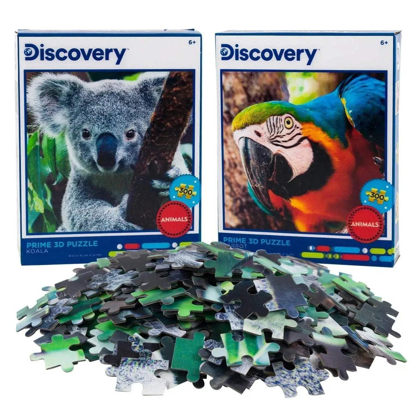 Koala And Parrot Lenticular 3D Jigsaw Puzzles Set Of 2 - ToylandEU