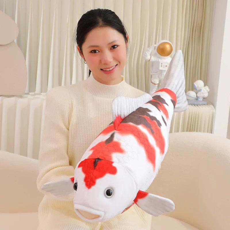 Koi Fish Plush Pillow 75cm Soft PP Cotton Kids Decor