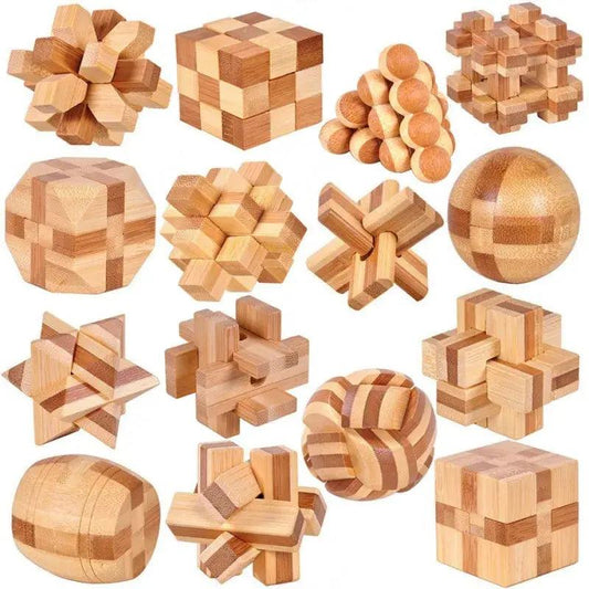 Kongming Lock Puzzle Wooden Brain Teaser Toy - ToylandEU™