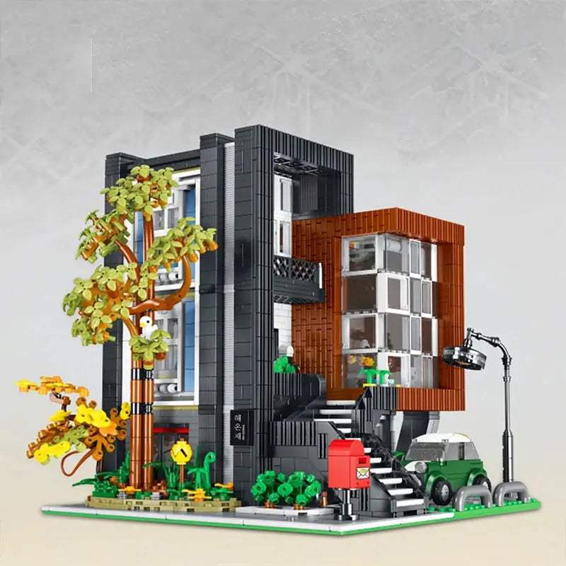 Korean Style Villa Building Blocks Set For Modular City Model - ToylandEU