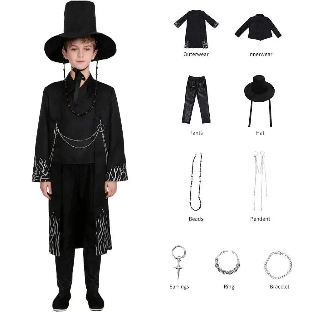 Kpop Anime Cosplay Set For Boys With Trench Coat Ensemble - ToylandEU