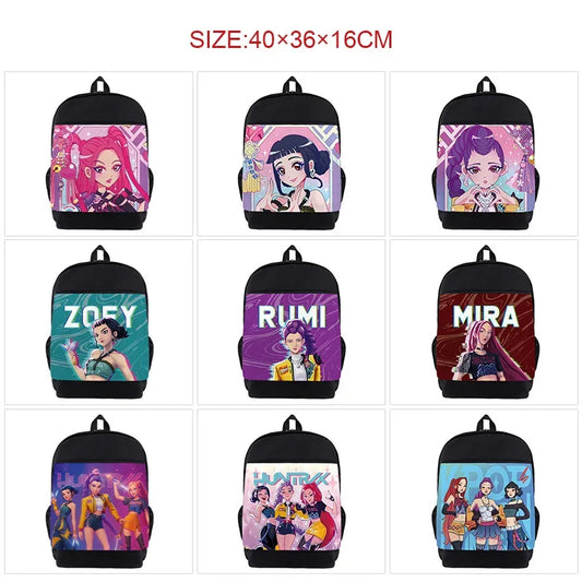 Kpop Backpack Nylon Cartoon Print Figures For Students - ToylandEU