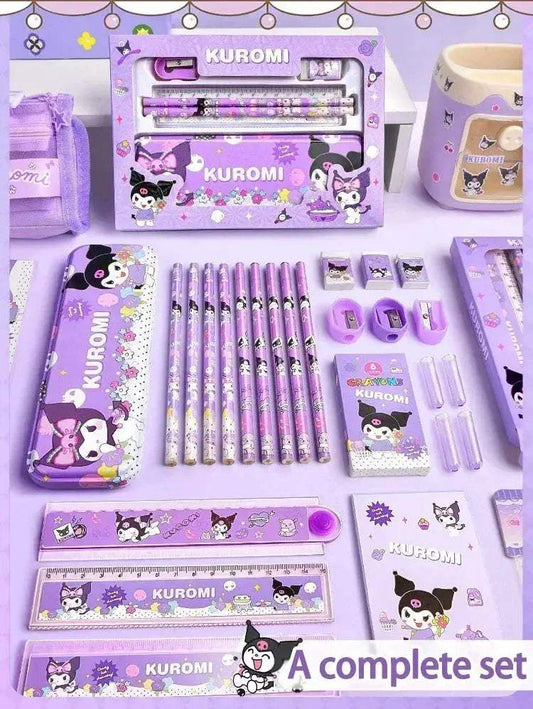 Kuromi Sanrio Stationery Set 12Pcs Pencils Erasers Gift - ToylandEU™