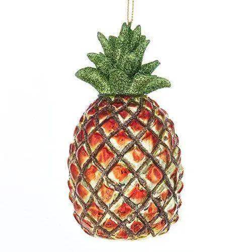 Pineapple Glass Ornament With Glitter Diamond Pattern - ToylandEU