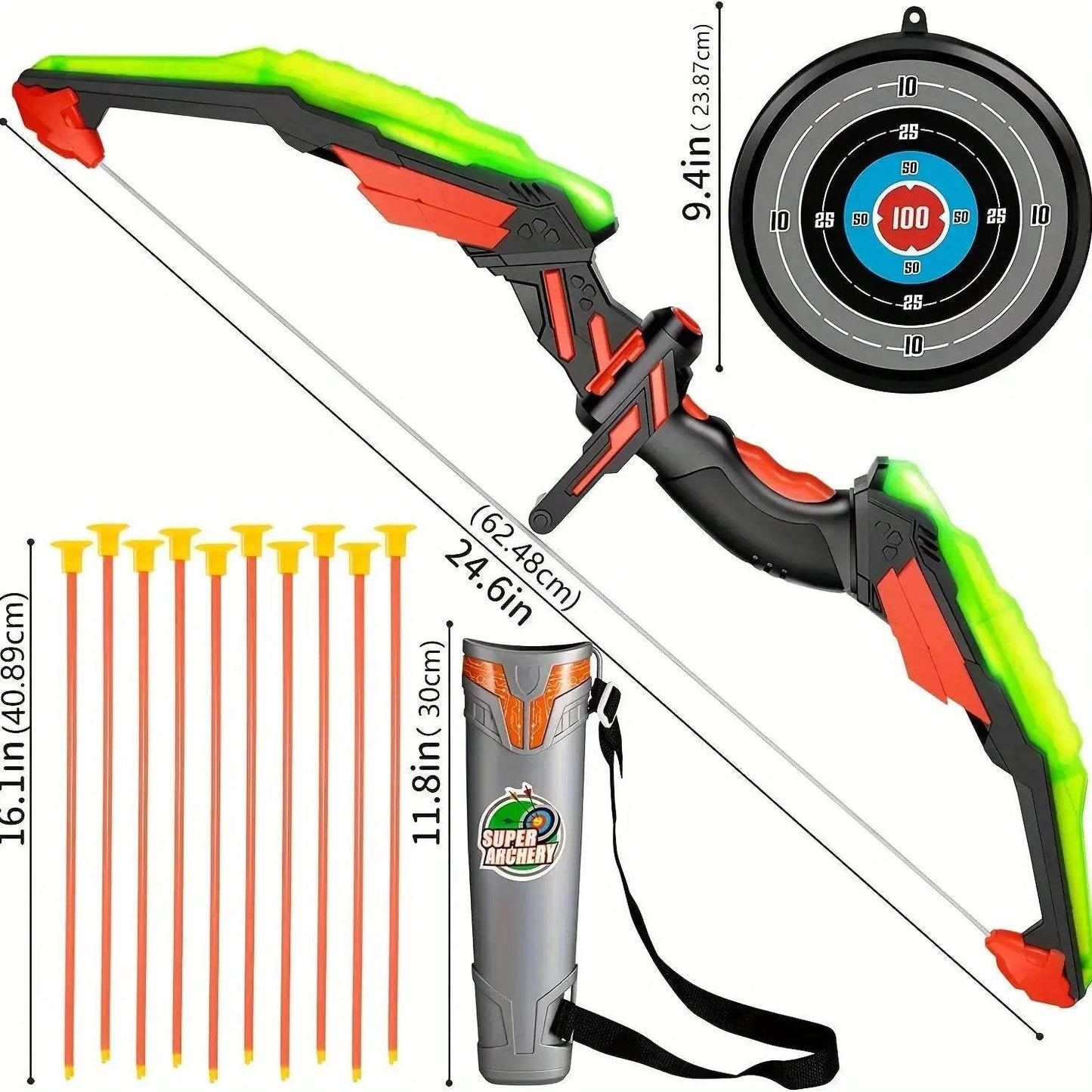 LED Archery Toy Set For Outdoor Adventure And Party Fun - ToylandEU™