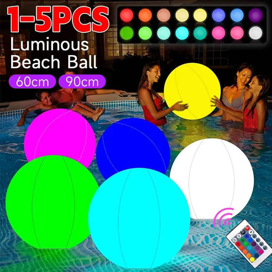 Luminous Beach Ball Light 16 Colors LED Garden Ball Ligh Swimming Pool Inflatable Beach Balloons Balls Wedding Party Decorations - ToylandEU