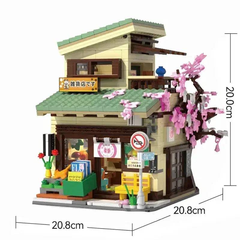 LED City Japanese Street View Building Blocks For Display - ToylandEU