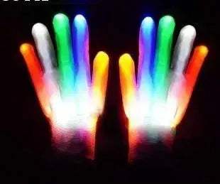LED Gloves Neon Skull Flashing Lights For Halloween - ToylandEU™