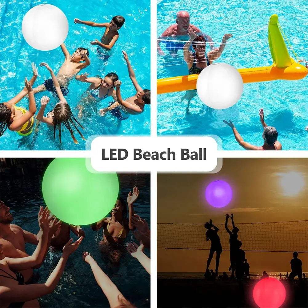 LED Inflatable Beach Ball Glow For Pool Parties Bright - ToylandEU™