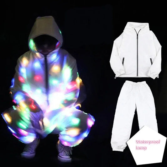 LED Light Up Rave Jacket Waterproof Glow Costume for Parties - ToylandEU