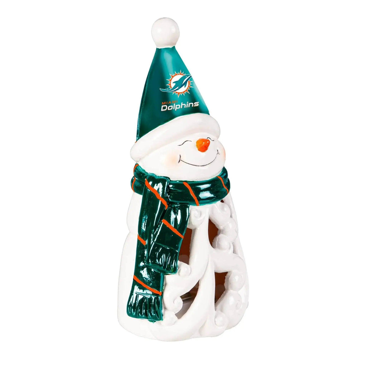 Miami Dolphins 8 Inch LED Snowman Statue Holiday Decor - ToylandEU™