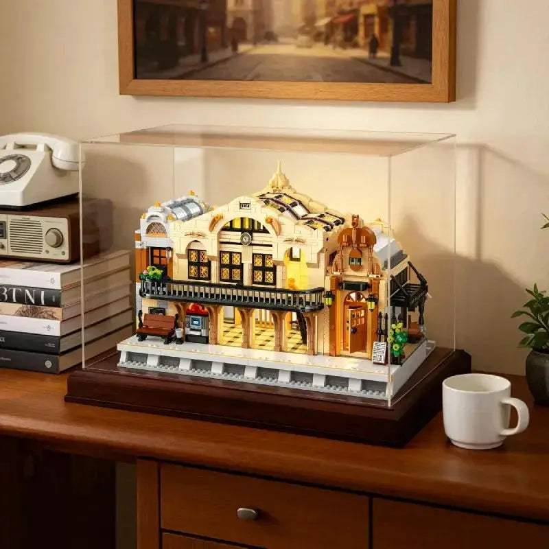 LED Train Station Building Blocks Kit For Adults And Kids - ToylandEU