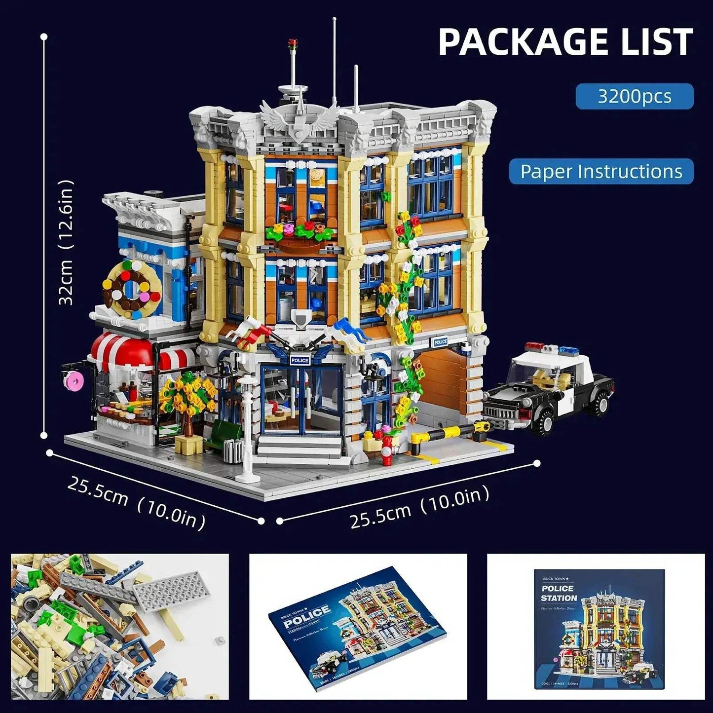 LEGO Compatible Police Station Building Blocks Set 3200 - ToylandEU