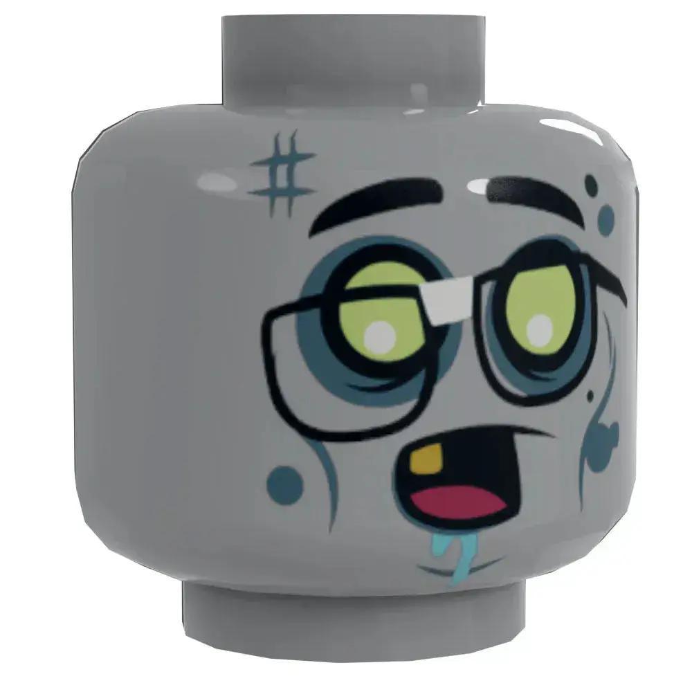 LEGO Minifigure Zombie Head With Glasses B3 Edition - ToylandEU™