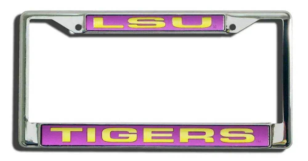 LSU Tigers Chrome License Plate Frame Laser Cut Insert - ToylandEU™