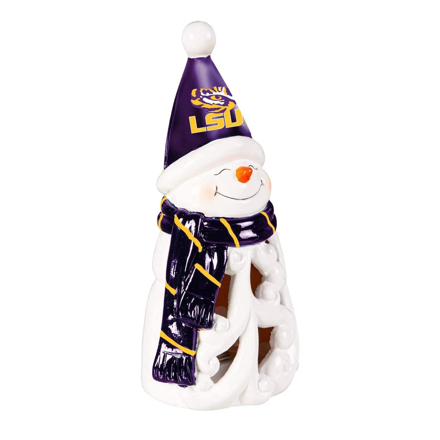 LSU Tigers LED Snowman Statue 8 Inch Holiday Decor Item - ToylandEU™