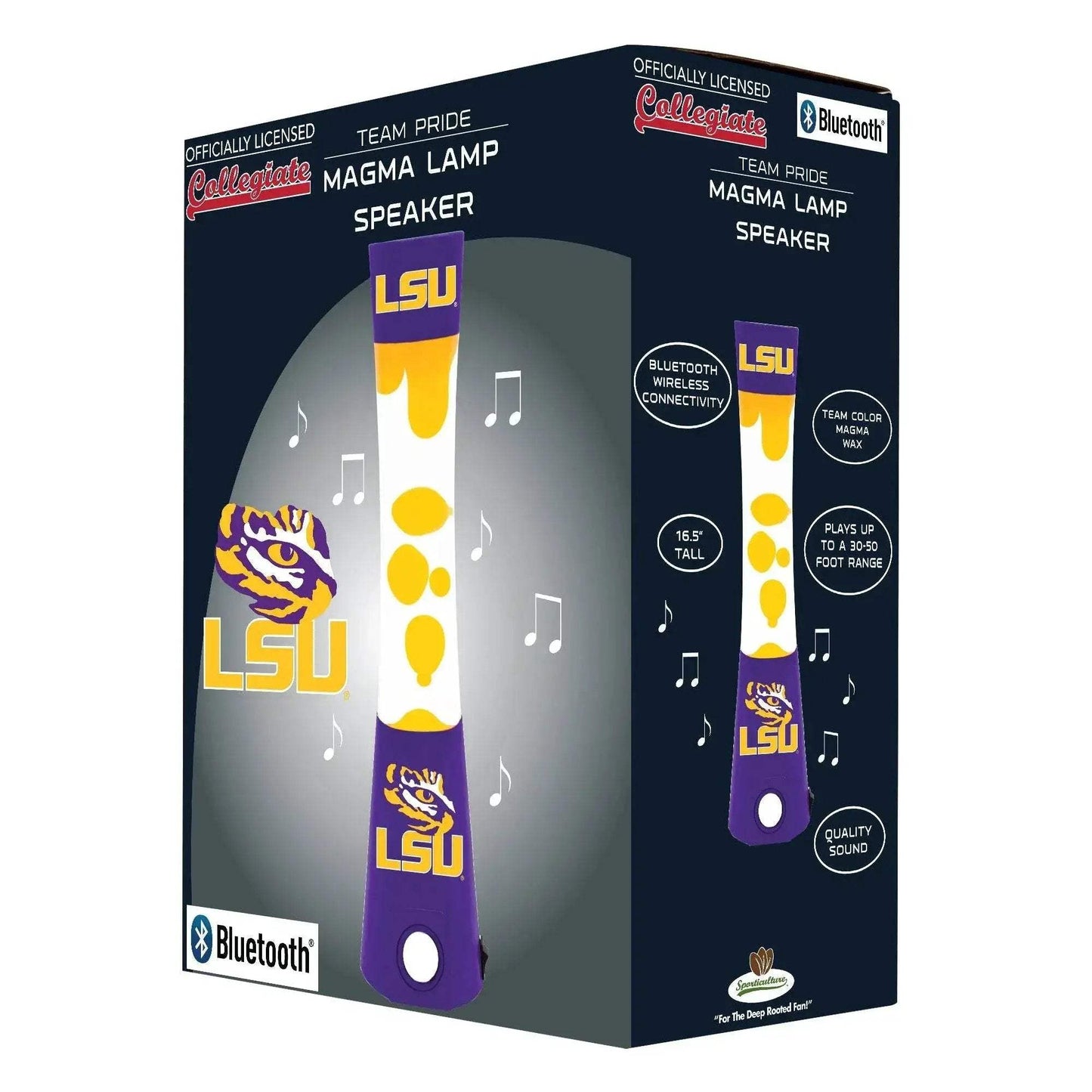 LSU Tigers Magma Lamp Bluetooth Speaker Ambient Nightlight - ToylandEU