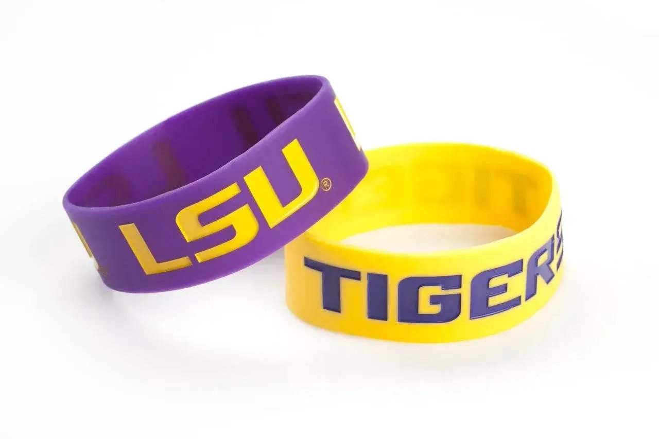 LSU Tigers Wide Bracelets 2 Pack Officially Licensed Aminco - ToylandEU™