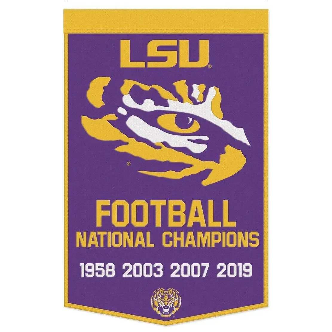 LSU Tigers Wool Banner 24x38 Dynasty Champ Design Football - ToylandEU™