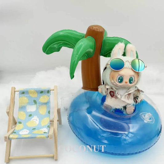 Labubu Outfit: Sunny Beach Chair Mini Lounge for Dolls - ToylandEU