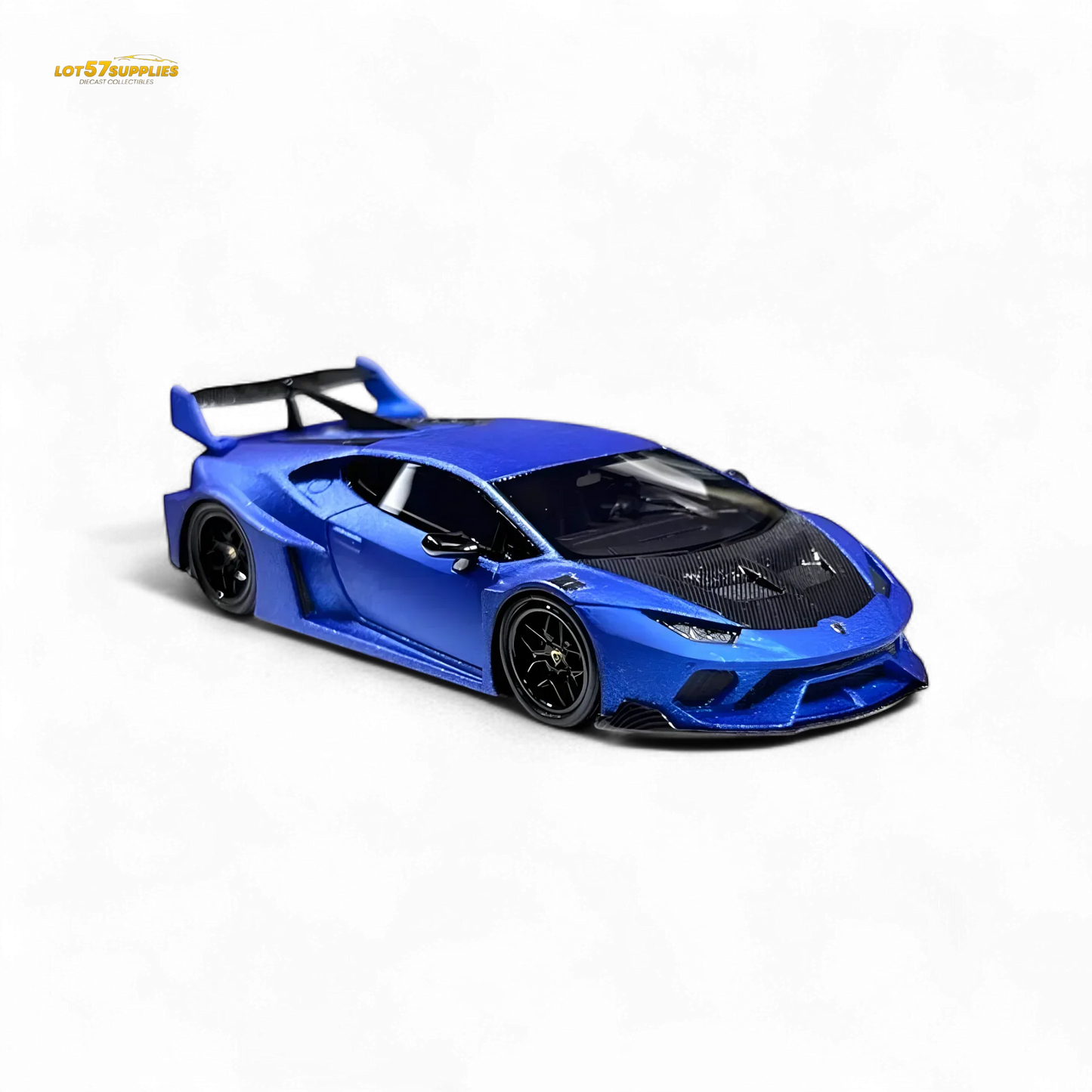 Lamborghini Huracan LP610 Widebody Resin Model Matte Blue - ToylandEU