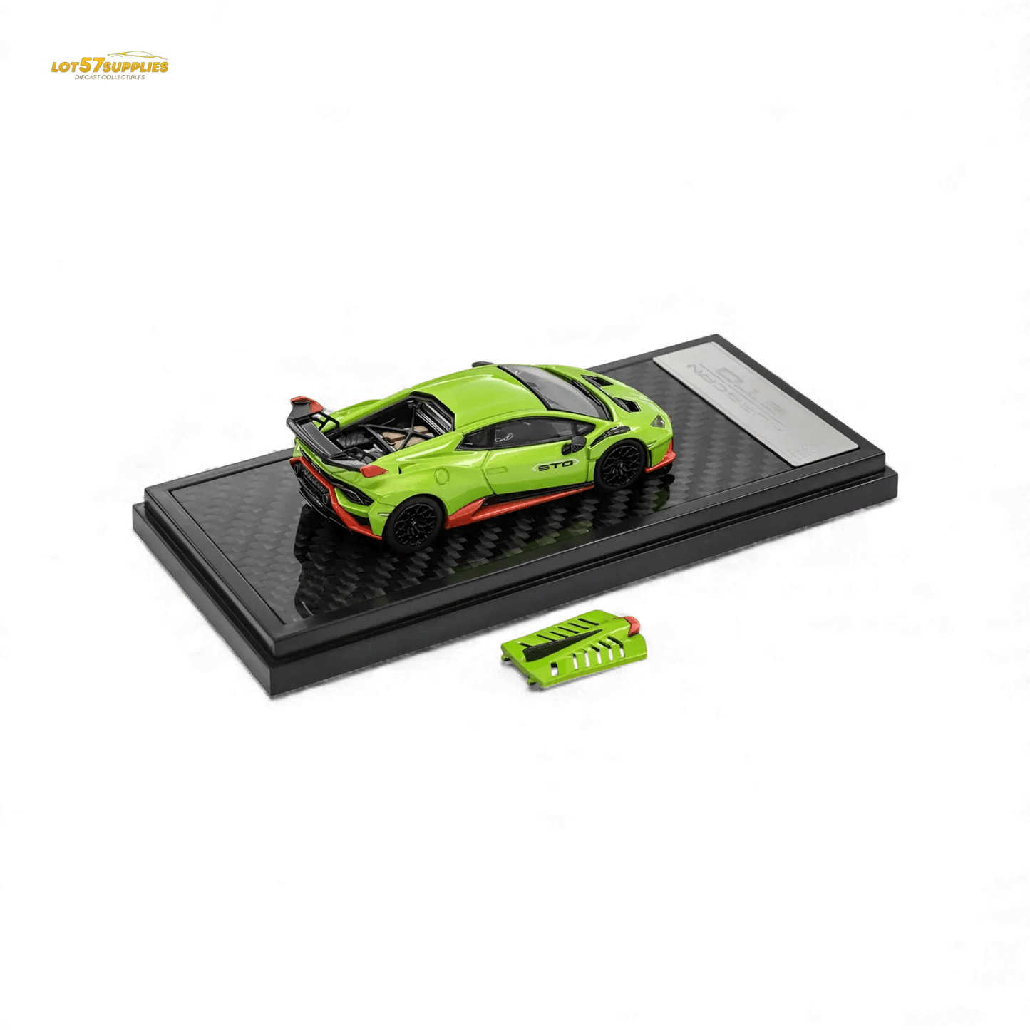 Lamborghini Huracan STO Diecast Model Green Carbon Fiber - ToylandEU