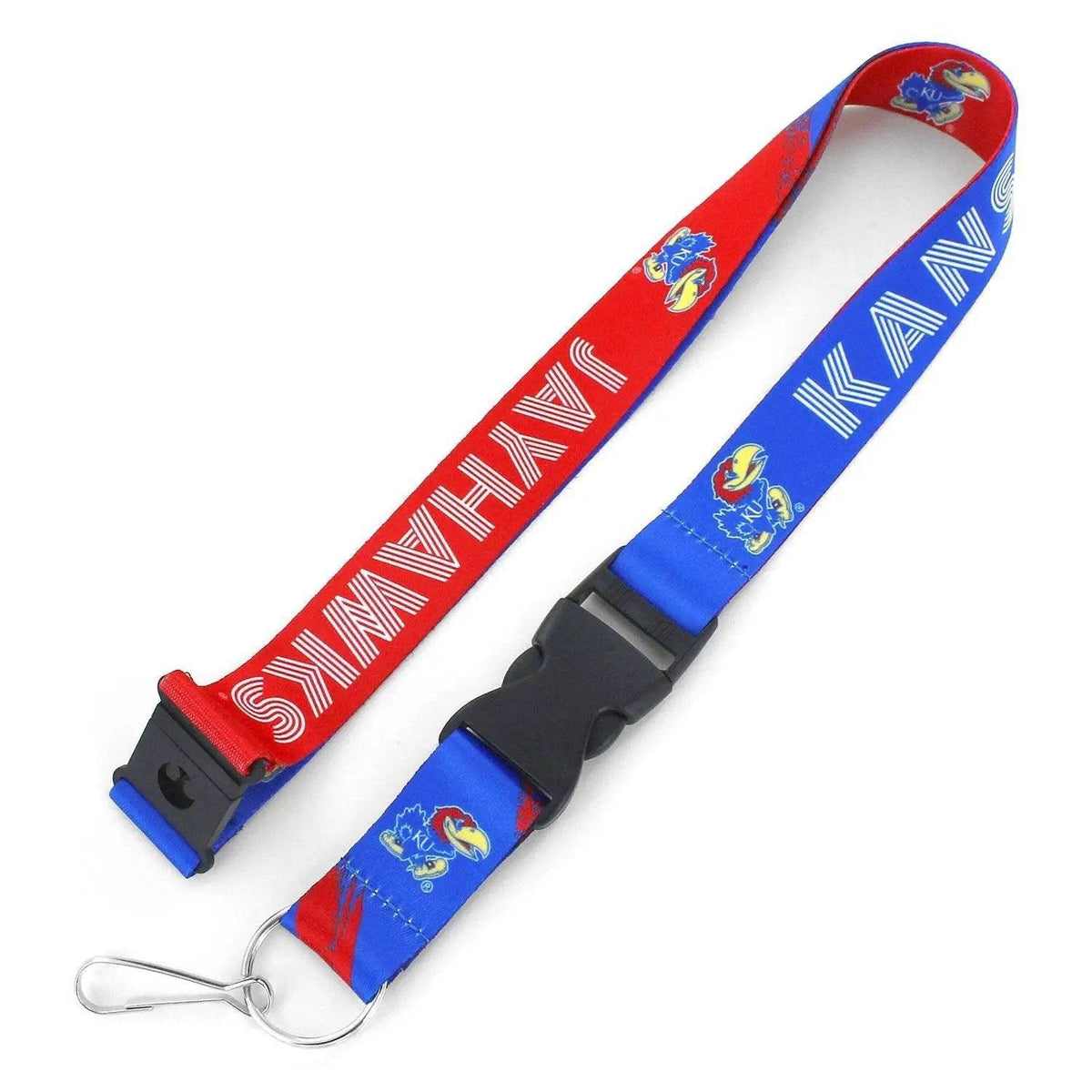 Kansas Jayhawks Crossfade Lanyard Design Breakaway Clip - ToylandEU™
