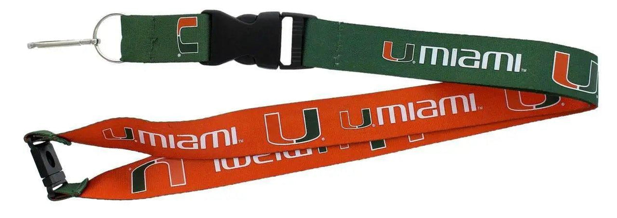 Miami Hurricanes Reversible Lanyard Official Logo Aminco - ToylandEU™