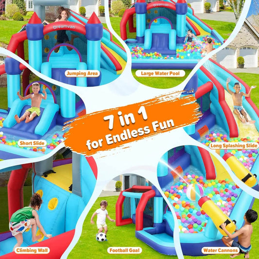 Large Inflatable Water Slide for Kids, 13x12FT Fun Combo - ToylandEU