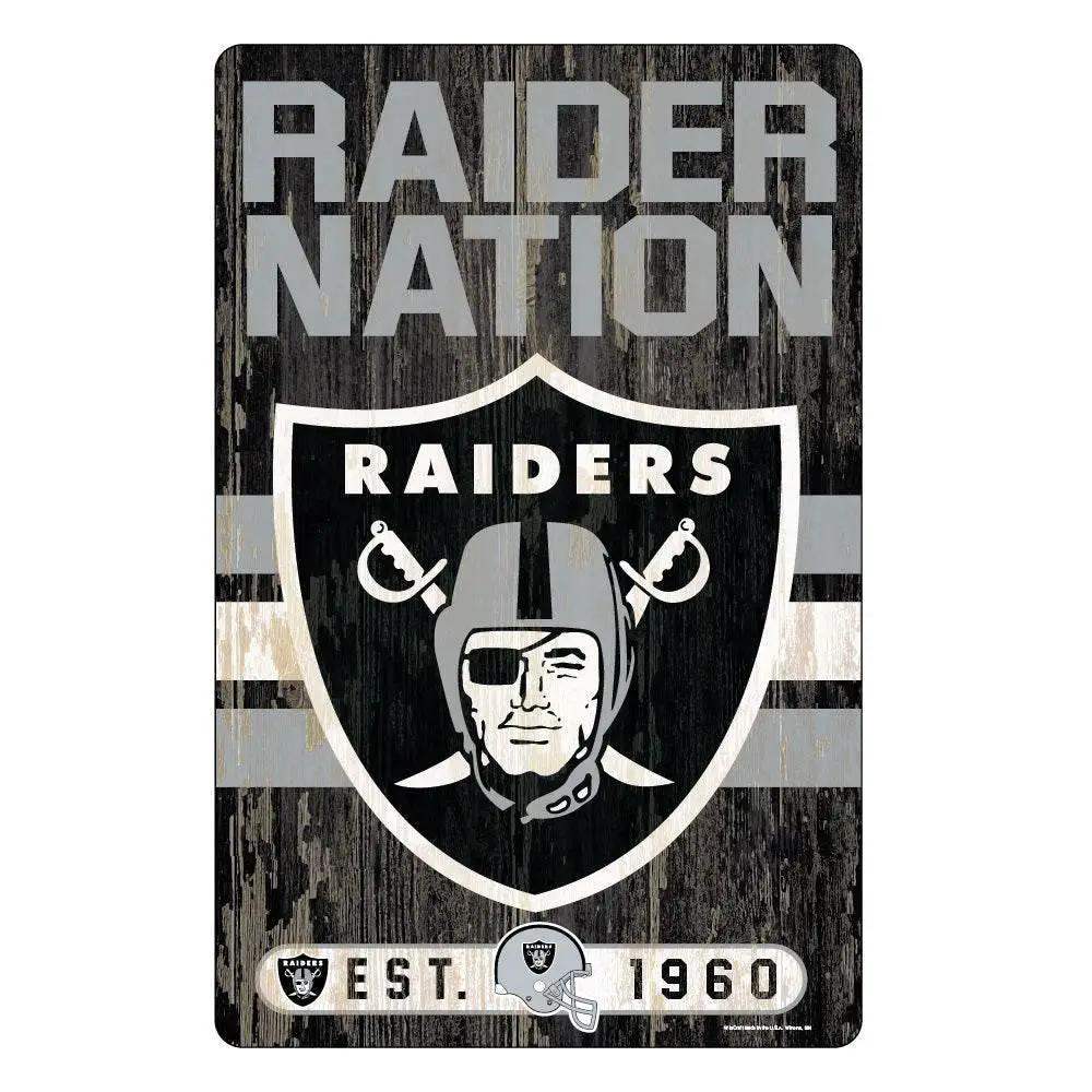 Las Vegas Raiders 11x17 Wood Sign Slogan Design Wincraft - ToylandEU™