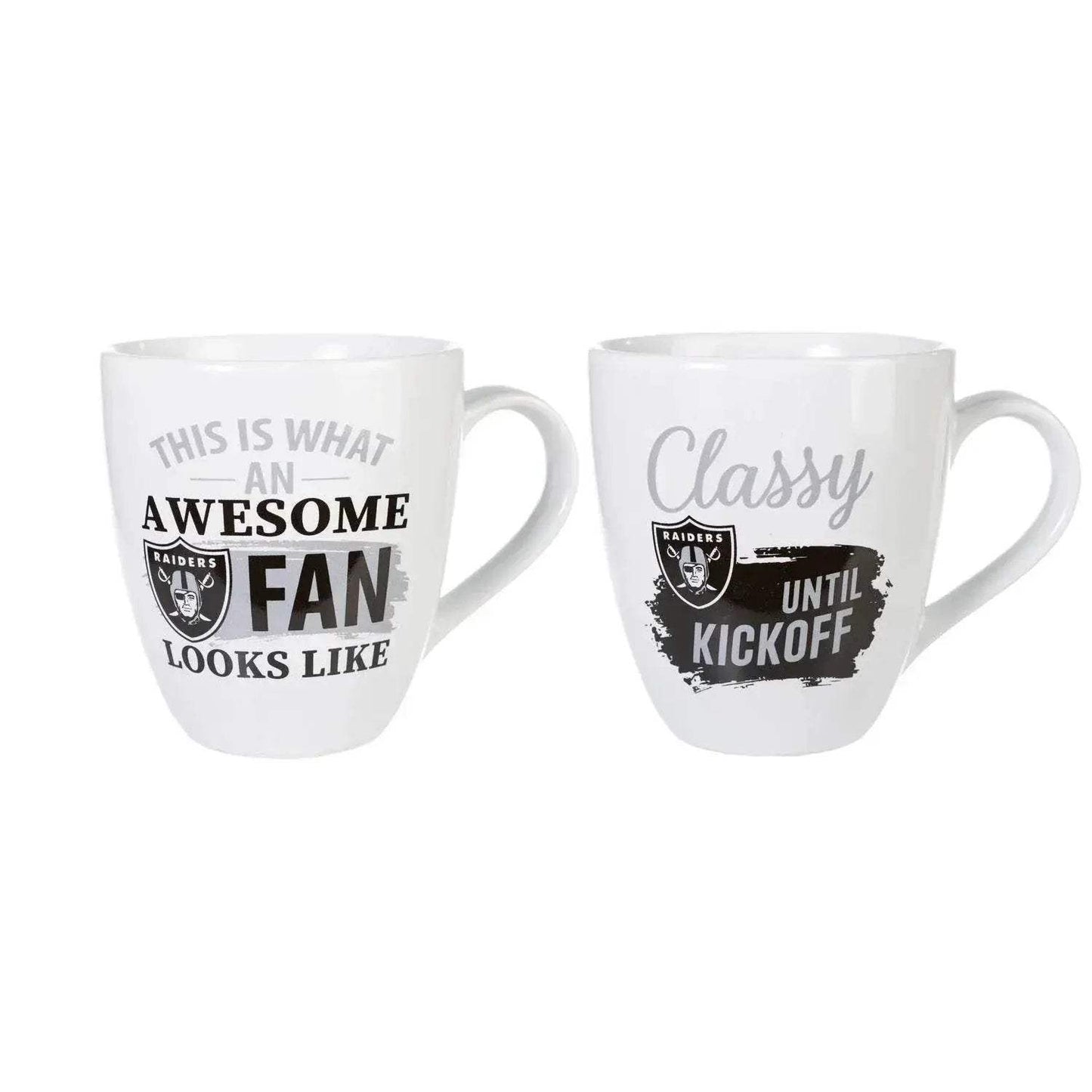 Las Vegas Raiders 17oz Ceramic Coffee Mug 2 Piece Gift Set - ToylandEU™