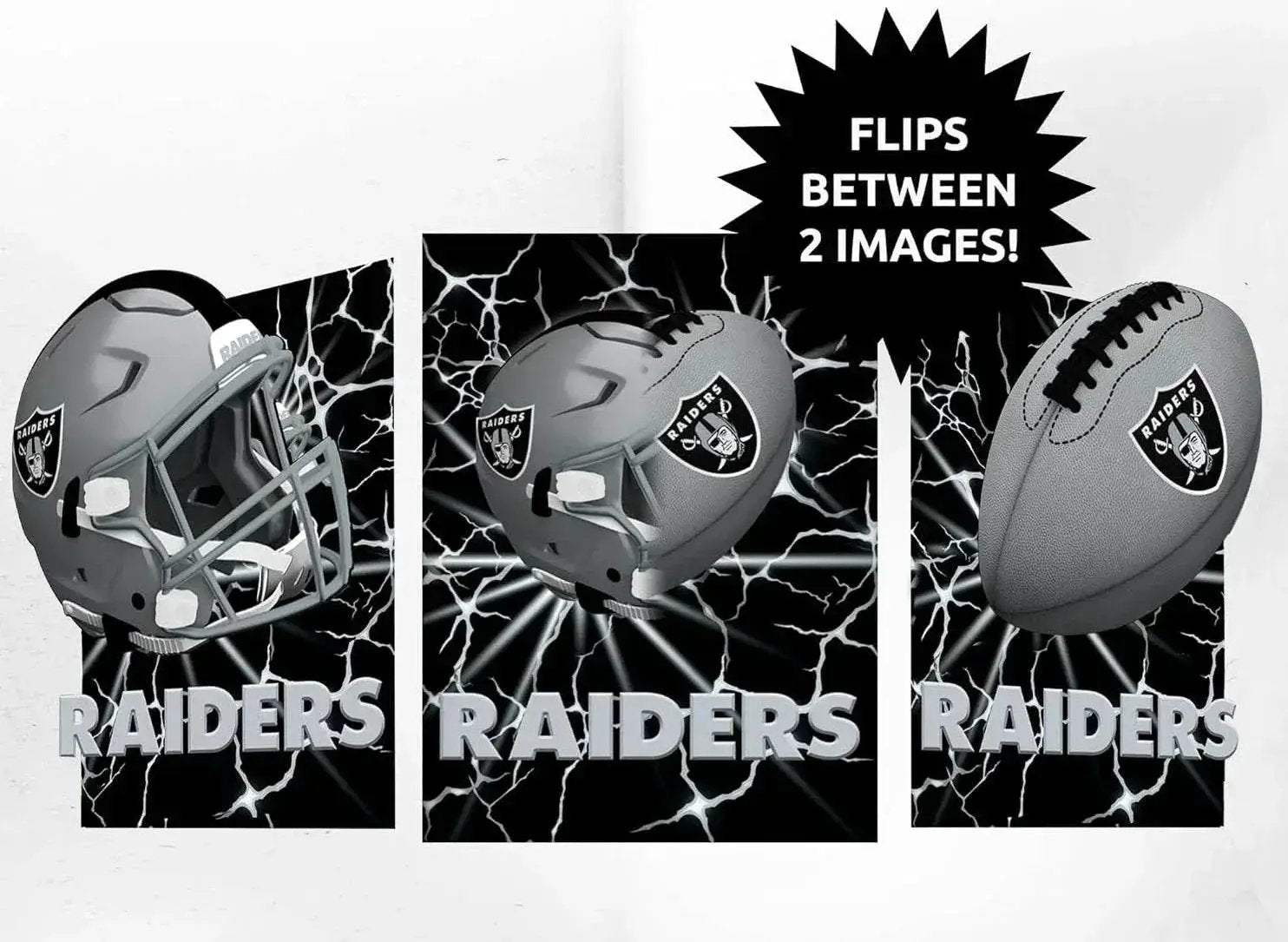 Las Vegas Raiders 3D Art Print 12x16 Lightning Flip ToylandEU Las Vegas Raiders 3D Art Print 12x16 Lightning Flip ToylandEU
