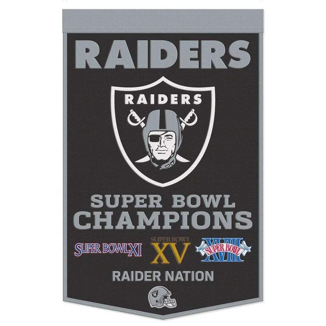 Las Vegas Raiders Banner Wool 24x38 Dynasty Champ Design - ToylandEU™