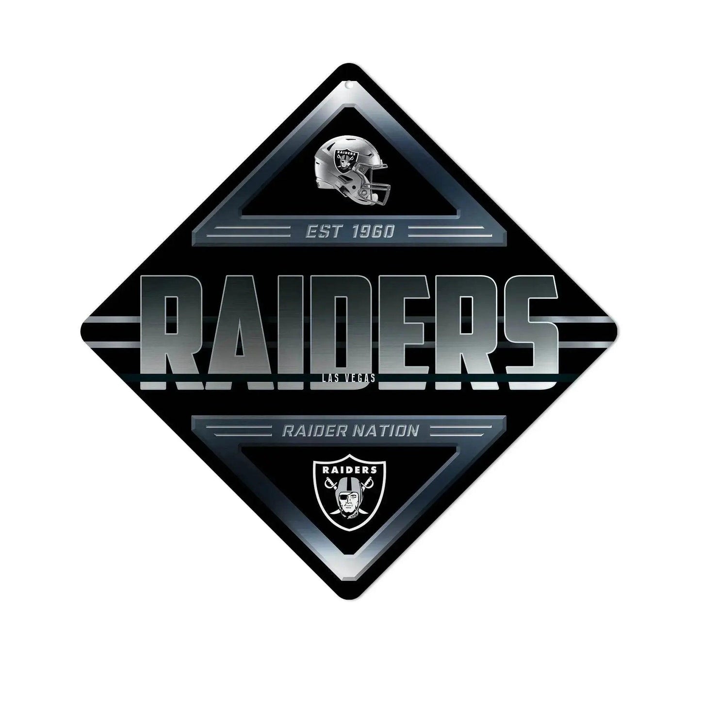 Las Vegas Raiders Diamond Shape Metal Sign 12 Inch - ToylandEU™
