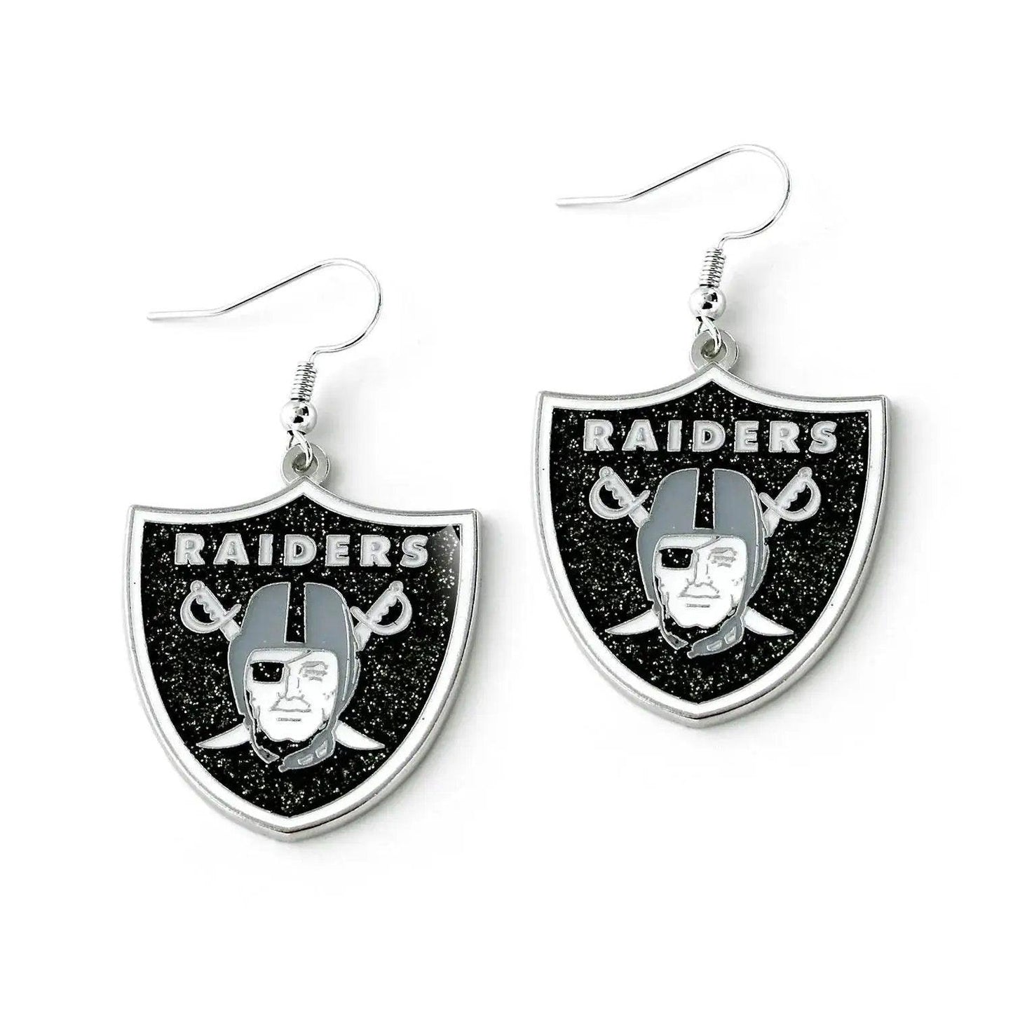 Las Vegas Raiders Glitter Dazzle Earrings For Fans - ToylandEU™