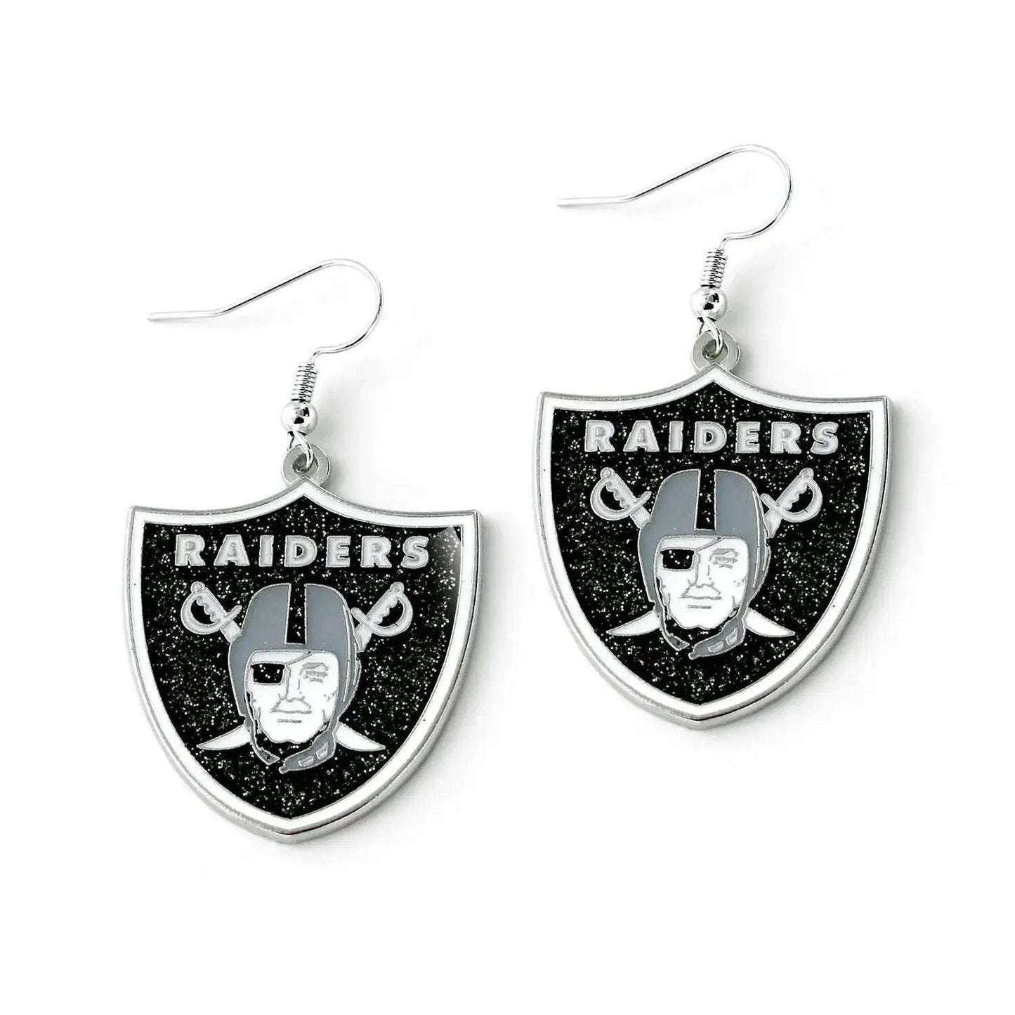 Las Vegas Raiders Glitter Dazzle Earrings For Fans - ToylandEU™