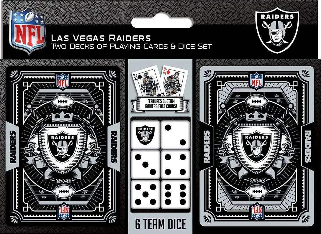Las Vegas Raiders Playing Cards And Dice Set Two Pack - ToylandEU™