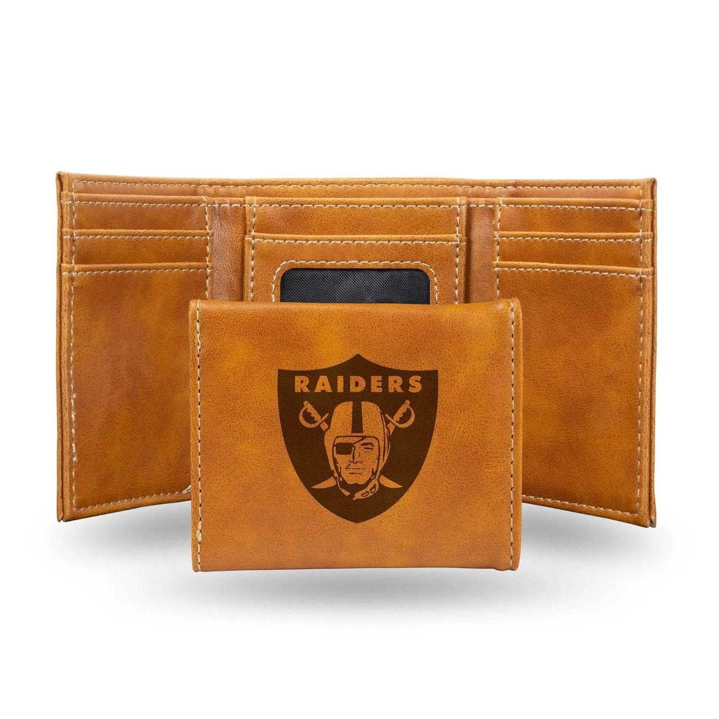Las Vegas Raiders Trifold Wallet Laser Engraved Leather - ToylandEU™