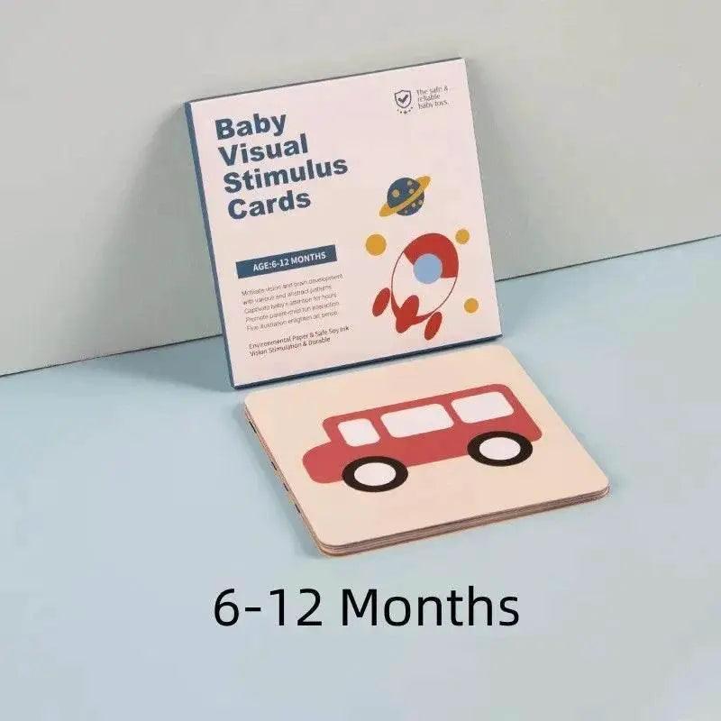 High Contrast Baby Vision Cards Black And White Visual Stimulation Flash Card Learning Game 0 12 Months Infant Gift Sensory Toy - ToylandEU™