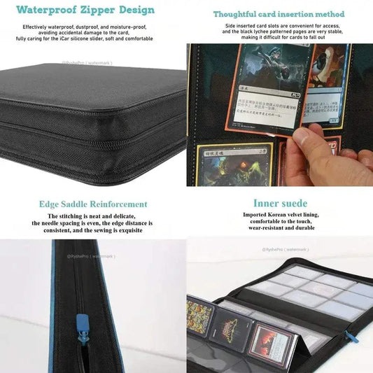 Leather TCG Binder With 4 Pockets Holds 112 Toploaders - ToylandEU