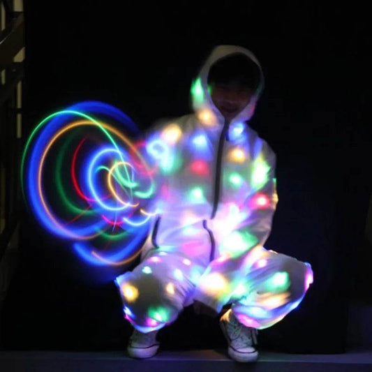 Led Lights Waterproof Clothes Cool Night Running Rave Jacket - ToylandEU